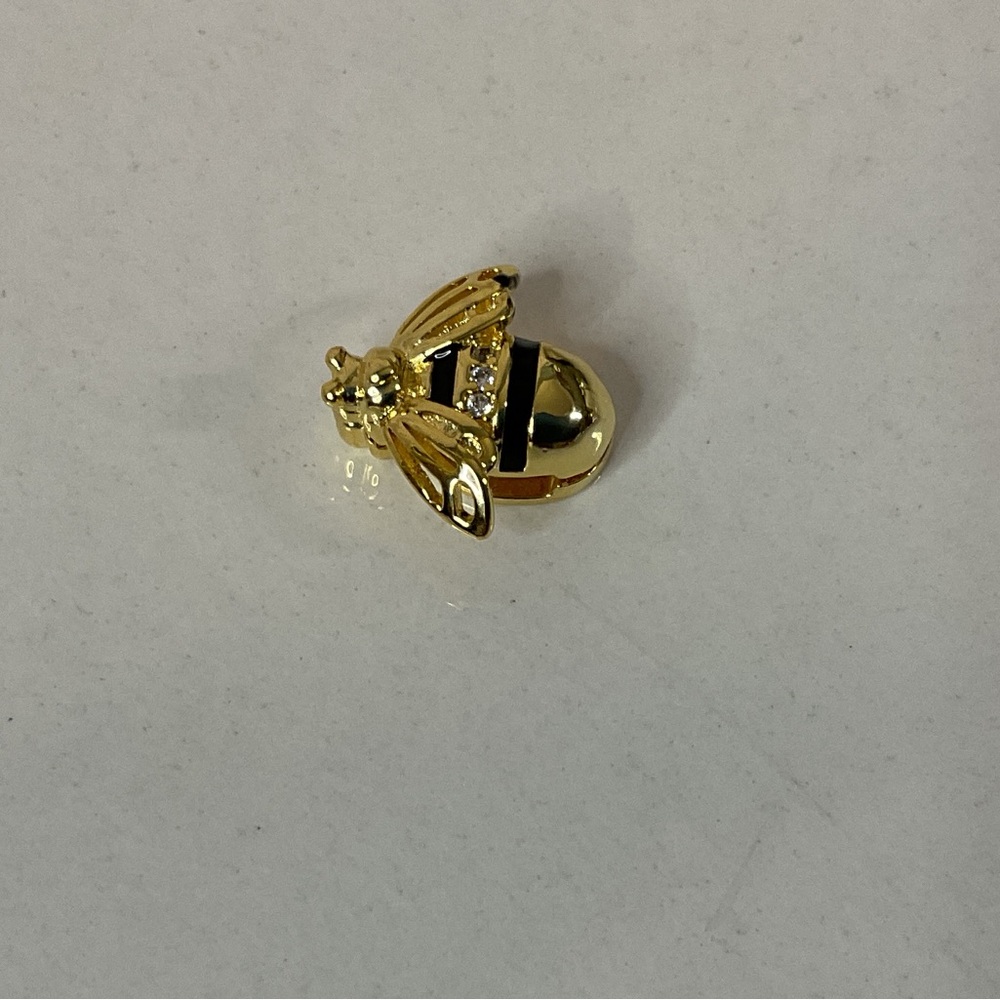 π 14K Gold Plated Sterling Silver Reflexion Bee Clip Charm - Picture 6 of 12